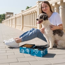 Conjunto comedouro e bebedouro Active Premium impermeável para cães