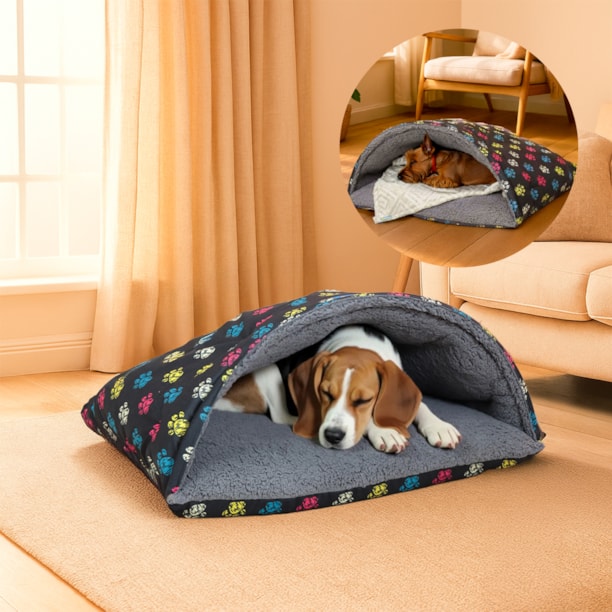 Cama pet Envelope Fluffy em pelúcia para cães