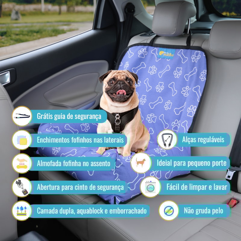 Organizador Pet para assento traseiro de carros (Porta trecos)
