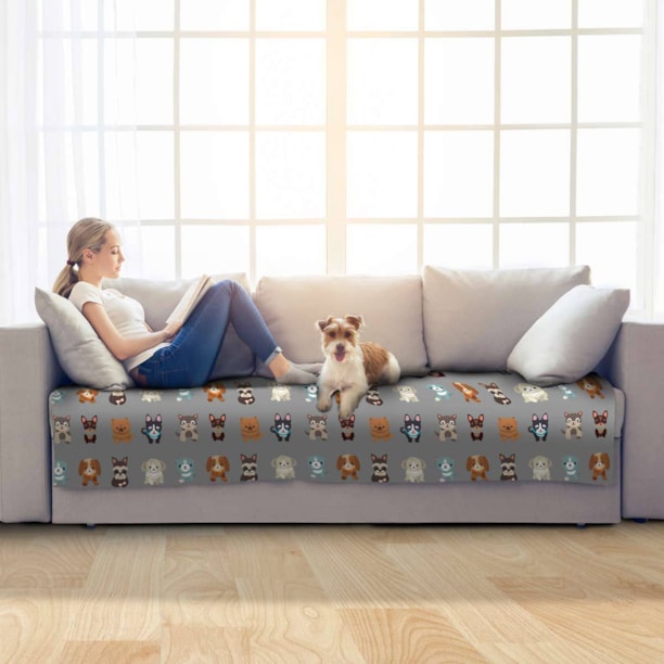 manta pet luxo impermeavel sob medida para cama ou sofa