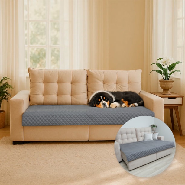 Manta Pet Luxo impermeável sob medida para cama ou sofá