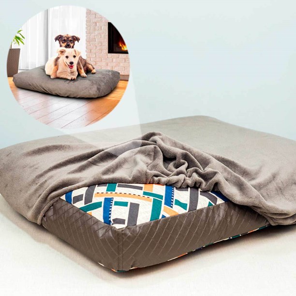 Manta pet Plush com elástico para a cama Absolute para cães